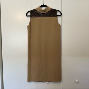 Moschino Couture Sleeveless Shift Dress | Camel Brown